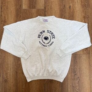 Vintage 90s Penn State Nittany Lions Embroidered Pullover Sweatshirt USA Adult M